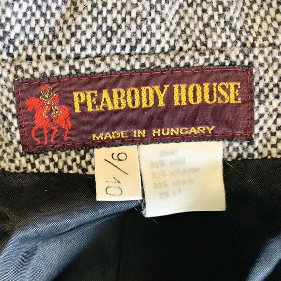 Vintage Peabody House Womens Sz 9/10 Tweed Wool Blend Coat - Picture 4 of 6